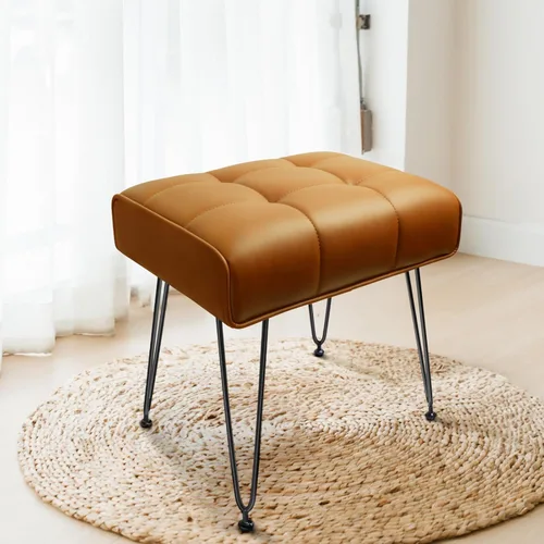 HOUCHICS Vanity Stool, Makeup Stool, Vanity Stools for Makeup, Vanity Chair, Vanity Stool Seating, Vanity Chair for Makeup Room (Brown)