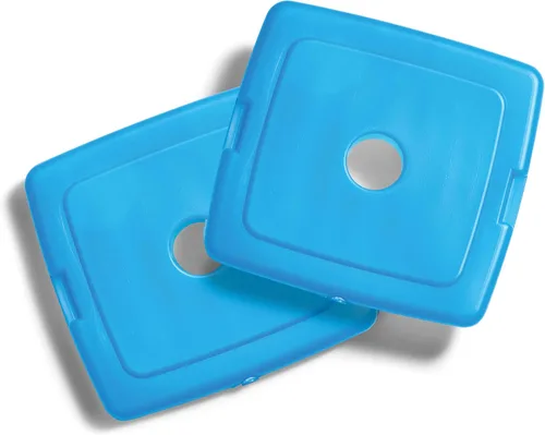 Vista 5 de Cool Coolers by Fit & Fresh Kids Clear Blue Ice Packs, Quick Freeze, Space-Saving, Reusable Ice Pack for Lunch Boxes & Coolers