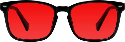 Vista 26 de TIJN - Gafas de bloqueo de luz azul - Armazón cuadrado de anteojos para estudiosos - Gafas de juego de computadora Anti Blue Ray