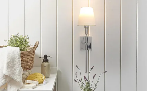 Vista 3 de Juego de 2 apliques de pared que funcionan con pilas, accesorios sin cableado, con bombilla regulable de control remoto (bombilla incluida)