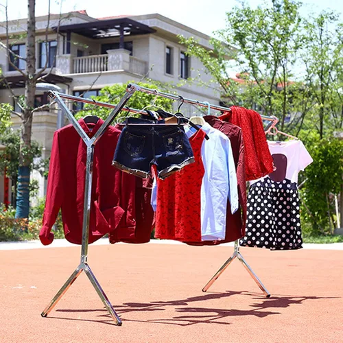 Vista 4 de Estante de secado de ropa portátil ajustable, plegable, estante de secado de acero inoxidable, ahorra espacio, gran capacidad para uso en interiores