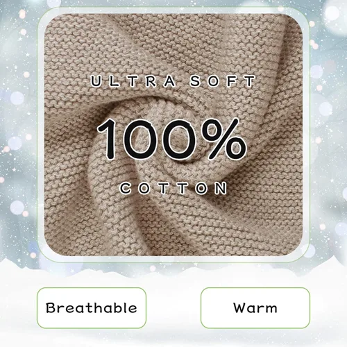 Vista 5 de Peecabe Bufandas de punto para bebés y niños pequeños, bufanda infinita, suave y grueso, calentador de cuello para otoño e invierno
