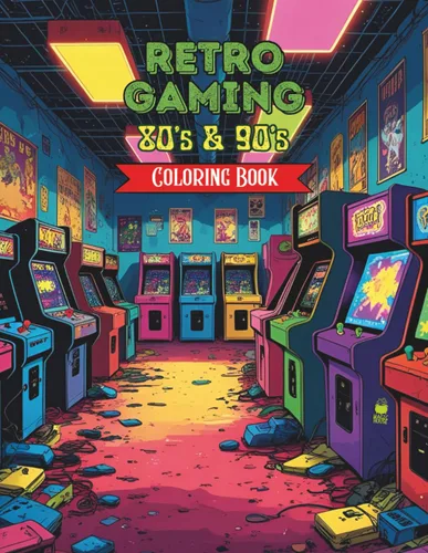 Retro Gaming 80s & 90s Coloring Book for Adults Classic Consoles, Arcade Games, & Pixel Art for Nostalgia and Fun (Retro Rewind 80s and 90s
