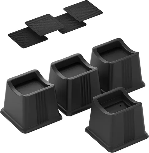 Elevadores ajustables para muebles de cama que elevan 3 pulgadas de altura, bloques rectangulares resistentes para sofá, silla, patas de mesa, cama,
