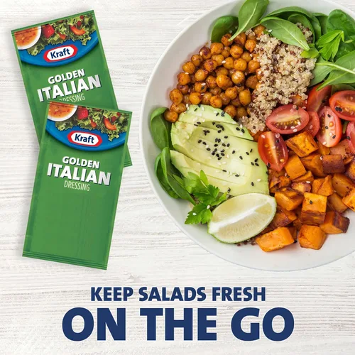 Vista 5 de Kraft Golden - Paquete de aderezo italiano para ensalada (paquetes de 0.44 onzas, paquete de 200)