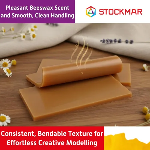 Vista 2 de STOCKMAR Paquete de cera de abejas modelado - 3 piezas de color natural - cera Waldorf