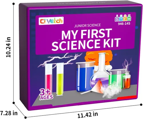 Vista 3 de Kit de ciencia de experimentos de laboratorio para niños de 4-6-8-12, juguetes científicos educativos STEM para niños y niñas con bata