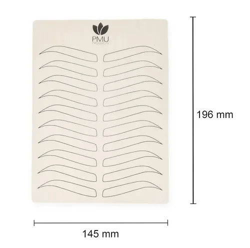 Vista 3 de Piel de práctica de microblading premium de doble cara Látex profesional realista para tatuajes Diseños especiales de cejas para tatuajes