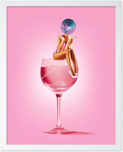 Vista 33 de Poster Master Disco Ball Head Poster - Retro Cocktail Print - Alcohol Art - Martini Glass Design - Preppy Design - Disco Print - Bar Cart Decor