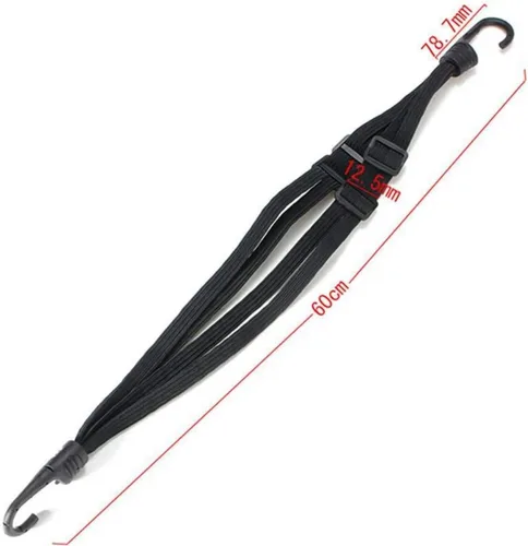 Vista 2 de LeosHi Correa de equipaje de motocicleta de 23.6 in, cuerda de hebilla elástica fija compatible con MT03 Nmax 125 compatible con Ninja compatible