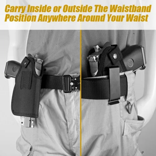 Vista 5 de Funda de Porte Oculto se Ajusta a Pistola con Accesorio de Luz Láser Óptica Universal IWB OWB Porte Ambidiestro