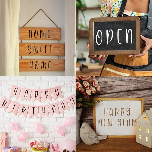 Vista 5 de BAMIDELE Plantillas de letras del alfabeto de 1 pulgada, 42 piezas de letras de plástico reutilizables, símbolos de números, kit de plantillas