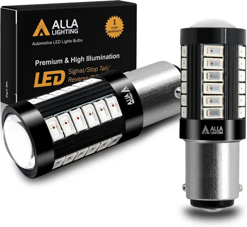 Alla Lighting BAY15D 7518 1157 LED estroboscópica luces de freno bombillas Xtreme Super brillante rojo intermitente luces de parada reemplazo 2057