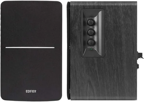 Vista 2 de Edifier R1280DBs - Altavoces para estantería Bluetooth activos, entrada óptica, altavoz de monitor de estudio inalámbrico 2.0, 42W RMS con salida