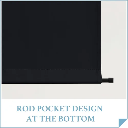 Vista 6 de RYB HOME 2 Paneles Cortinas Opacas para Puertas - Aislamiento Térmico Bloqueo de Luz Privacidad Puerta Francesa Luz Lateral Cortina de Doble Puerta