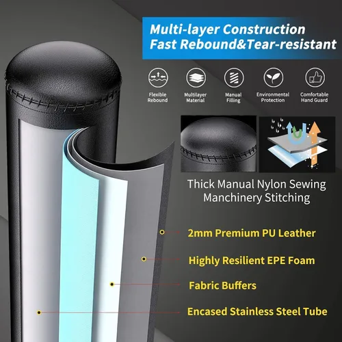 Vista 2 de Saco de boxeo independiente para adultos, bolsa de boxeo de 70 pulgadas con soporte para patadas, bolsa pesada con guantes de boxeo, adecuado