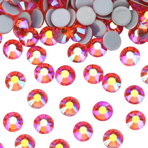 Vista 9 de Hot Fix - Diamantes de imitación de cristal con parte trasera plana, gemas de diamantes de 0.089 pulgadas (6ss 2880 piezas, Jet AB)