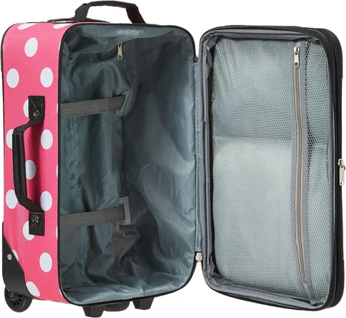 Vista 5 de Rockland, juego de equipaje de dos piezas, Rosado con puntos), F102-PINKDOT