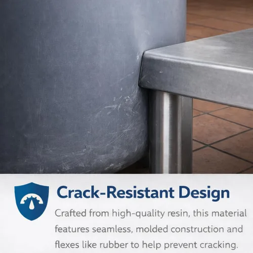 Vista 5 de Bote de basura comercial redondo de 20 galones en color negro