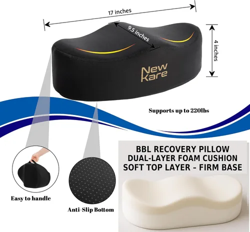 Vista 4 de BBL - Almohada después de cirugía para sentarse, kit de recuperación de levantamiento de glúteos brasileño con espuma de lipografía, tabla