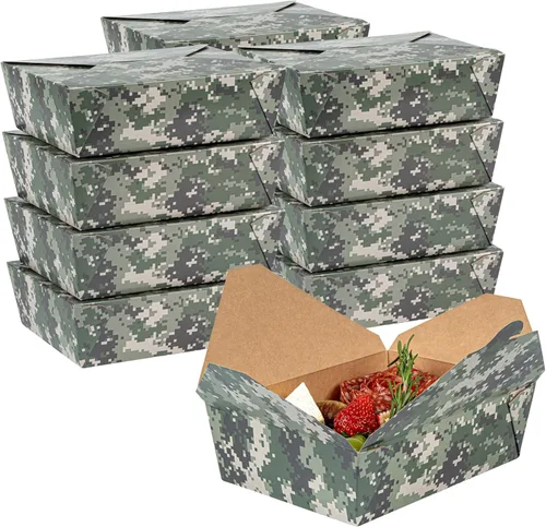 Vista 182 de Restaurantware Bio Tek - Cajas para llevar de 30 onzas, 200 loncheras para llevar, cierre de tabulación, resistentes al calor, desechables, de papel