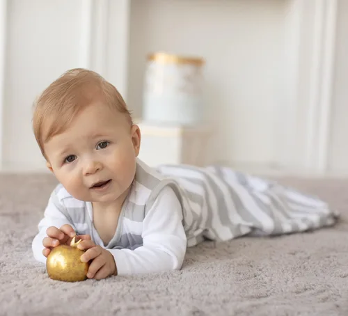 Vista 96 de Mama Cheetah Saco de dormir para bebé de 0.5 TOG, Manta portátil de algodón orgánico para bebé con cremallera bidireccional, Saco de dormir