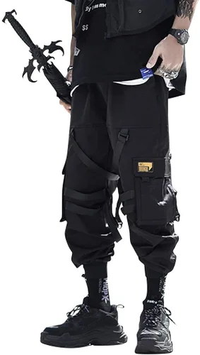 Pantalones deportivos Techwear para hombre, estilo hip hop, casuales, para exteriores, pantalones cargo holgados y tácticos