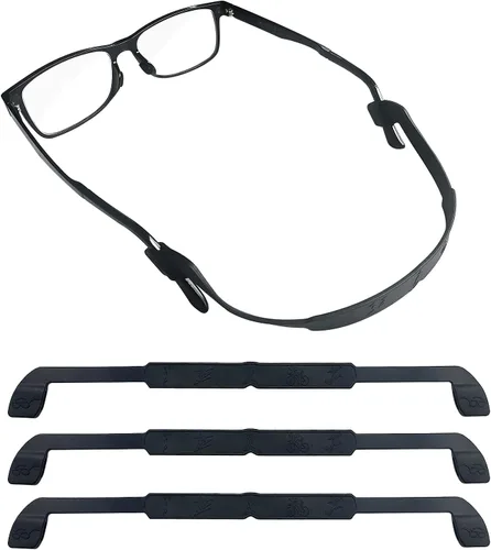 Silicone kids glasses Straps, 3pcs Non-slip Elastic Sports Eyeglasses Straps for Boys and Girls, Sunglasses holder lanyard string, No-Tail eyewear