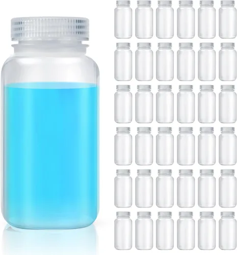 Vista 31 de Tatuo 12 botellas de plástico de 1 onza con reactivo de polipropileno de 1.0 fl oz con tapas de rosca, recipientes de muestra de PP transparentes