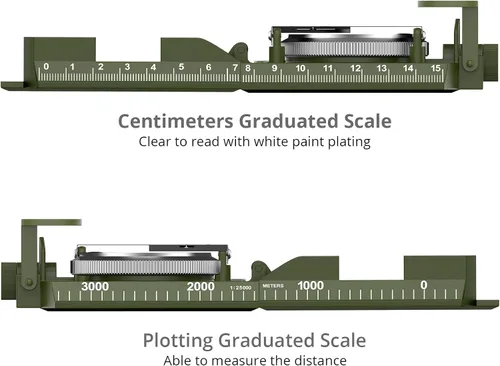 Vista 3 de Proster Brújula IP65 para senderismo de supervivencia, brújula de observación lensatic para navegación de camping, brújula con clínómetro y bolsa