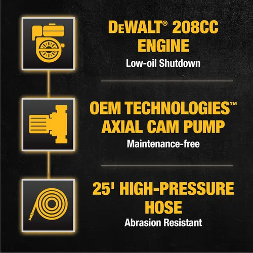 Vista 3 de Dewalt 61147S Lavadora a presión de 3300 PSI, 2.4 GPM, a gas, agua fría