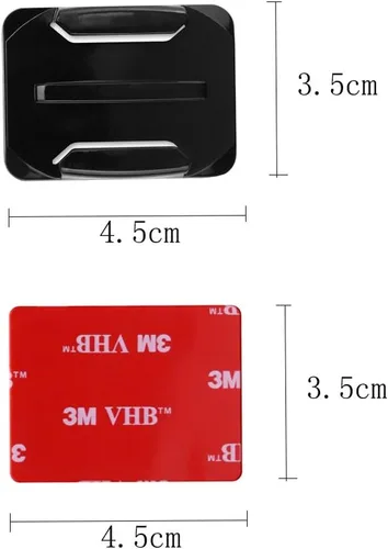 Vista 6 de SUNMENCO 24 almohadillas adhesivas para casco 3M, calcomanías VHB, superficie plana curvada, montaje en base de acción, accesorios para cámara