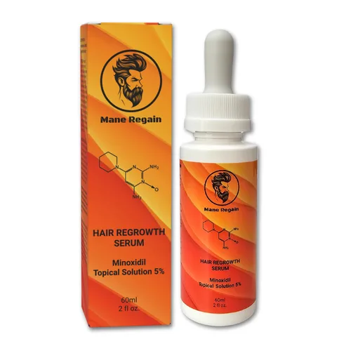 Solución tópica de minoxidil USP 5%, tratamiento de crecimiento del cabello extra fuerte para hombres, suministro de 1 mes, sin perfume, 2 onzas