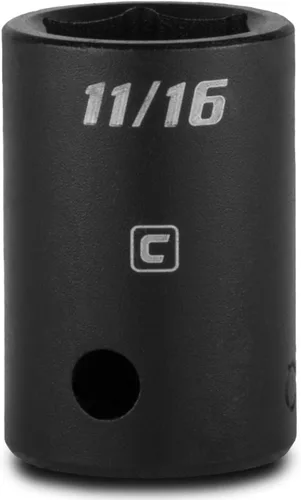 Vista 12 de Capri Tools Dado de impacto poco profundo de 1 pulgada, accionamiento de 1/2 pulgada, 6 puntos, SAE