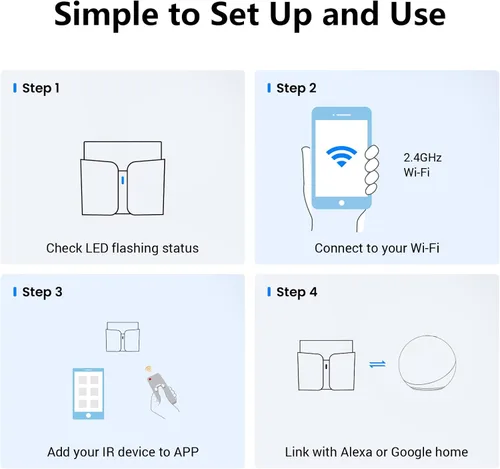 Vista 9 de Broadlink RM5plus - Control remoto infrarrojo universal, control de voz con Alexa y Google Home, concentrador de hogar inteligente Wi-Fi para TV, CA