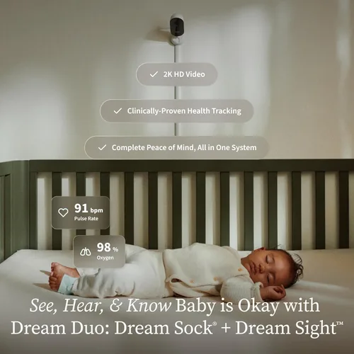 Vista 2 de Owlet Dream Duo (Gen 3) Smart Baby Monitor All-in-One Bundle