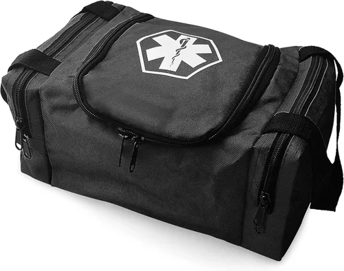 ASA TECHMED Bolsa de trauma médico de emergencia EMT, bombero, oficial de policía, paramédicos, enfermera, negro
