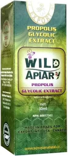 Wild Apiary - Extracto glicólico de propóleo verde brasileño (no alcohólico), 1 botella, sin azúcar, sin cera