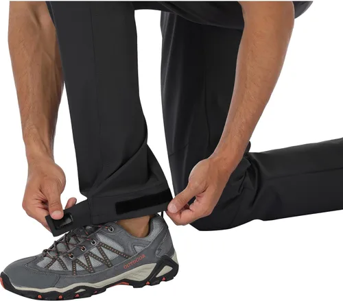 Vista 2 de PULI Pantalones de senderismo impermeables para hombre, ajustados, elásticos, ligeros, con bolsillos