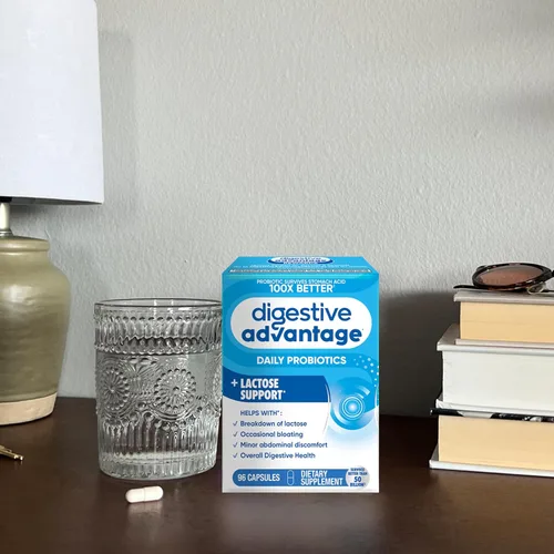 Vista 12 de Digestive Advantage Probióticos + enzimas digestivas lactasa para la salud digestiva, probióticos diarios para mujeres y hombres hinchazón