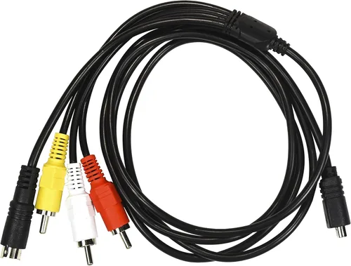 Vista 4 de HQRP – AV Audio Video Cable/Cord compatible con Sony Handycam DCR-HC28, DCR-HC38, DCR-HC48, Videocámara DCR-HC52 Plus HQRP – Protector