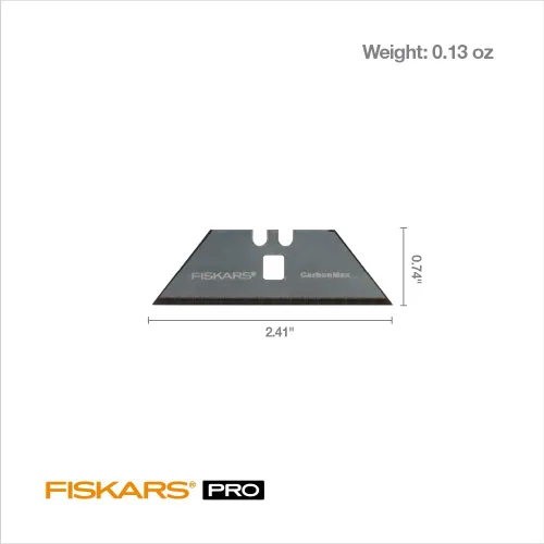 Vista 6 de Fiskars Pro CarbonMax - Cuchillas de cuchillo utilitario de 3/4 pulgadas, cuchillas de repuesto hechas con acero al carbono, paquete de 20