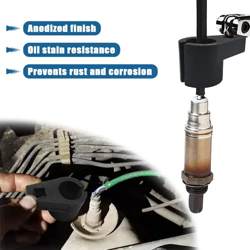 Vista 5 de Herramienta de extracción de llave de enchufe con sensor de oxígeno O2 automotriz, unidad de 3/8 pulgadas, 7/8 pulgadas (0.866 in), sensor de acceso