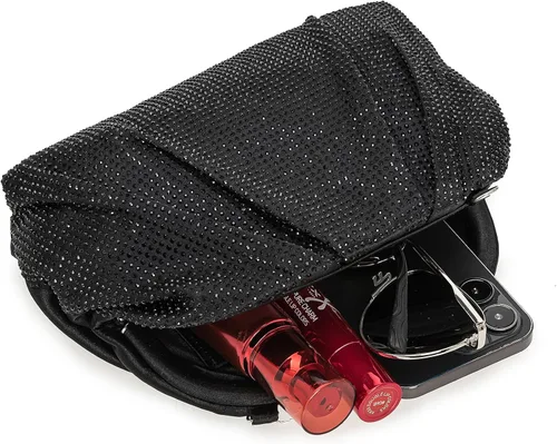 Vista 6 de CHARMING TAILOR Evening Bag Women WeddingPromParty Formal Purse Rhinestone Embellished Frame Satin Clutch