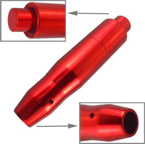Vista 5 de Lunsom - Pomo de cambio automático de metal para coche con botón de presión, palanca de cambios de aleación de aluminio, mango de palanca de cambios