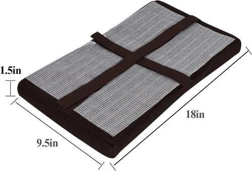 Vista 2 de baibu Juego de 2 cojines de taburete rectangulares, súper transpirables, cojines para taburete de bar con cuatro correas, solo 2 almohadillas