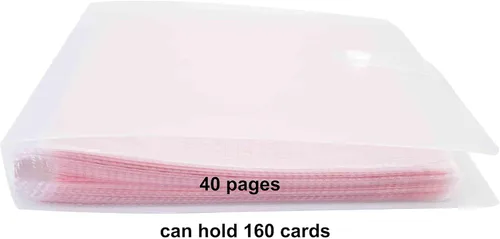 Vista 5 de 4x6 tarjetas de índice de plástico transparente organizador bolsas libro carpeta 40 páginas para 160 tarjetas