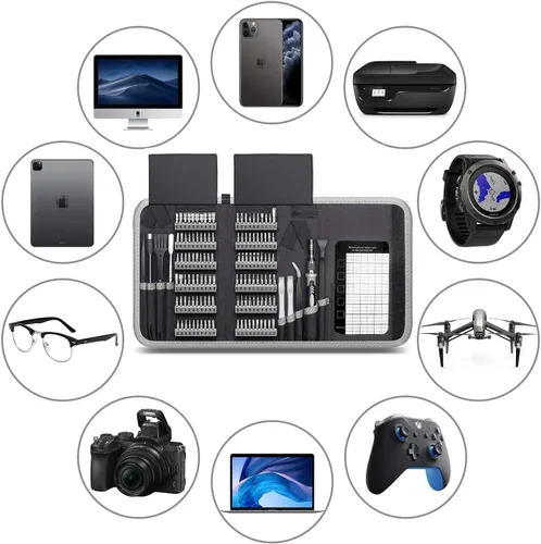 Vista 6 de Kit de herramientas de construcción de PC 140-IN-1: Kit de herramientas para computadora para reparación y montaje, juego de destornilladores
