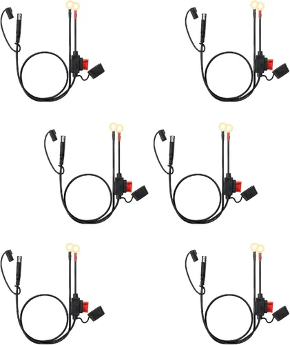 Vista 14 de Bates - Conector de batería SAE, 2 pies, SAE a arnés de terminal de anillo tórico, conector de batería de 2 pines