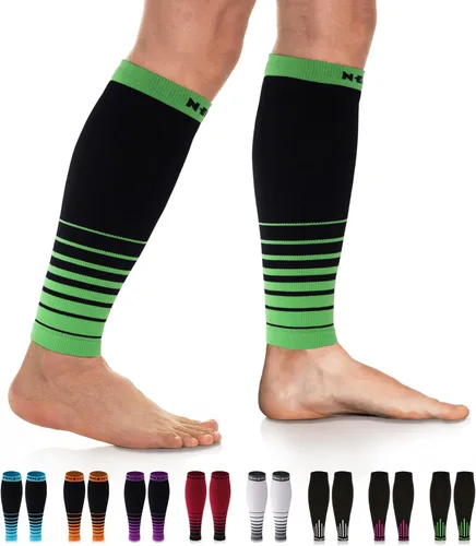 Vista 18 de Newzill - Mangas de compresión de pantorrilla (20-30mmHg) para hombre y mujer - Opción perfecta para nuestros calcetines de compresión